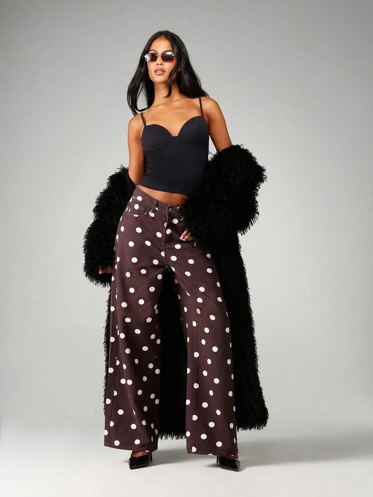 High Waisted Wide Leg Straight Denim Jeans For Women