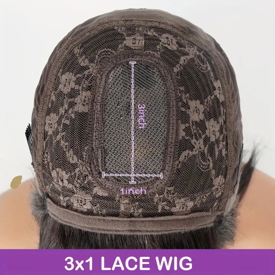 Bone Straight Middle Part Human Hair Lace Wig for Women