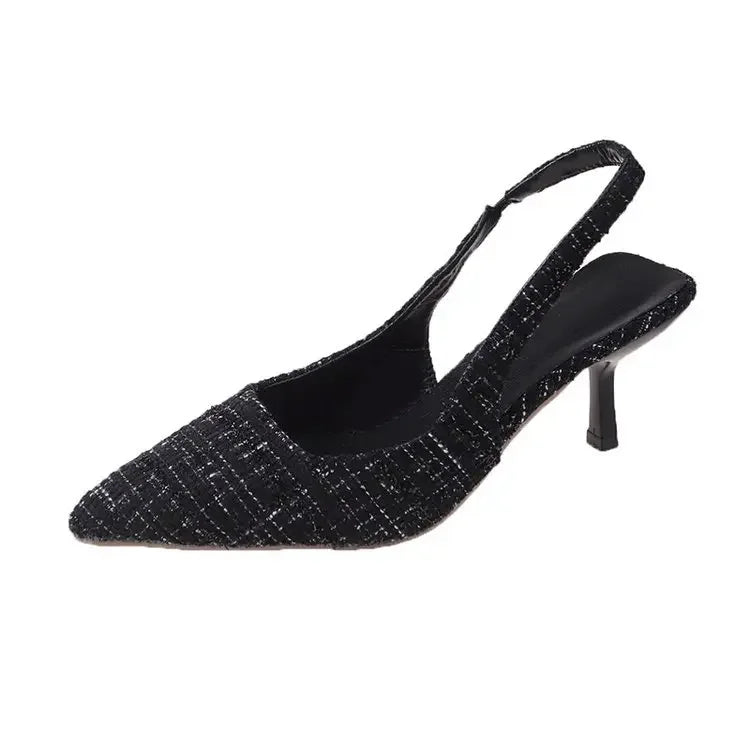 Elegant Blue Pointed Toe Slingback Pumps for Women