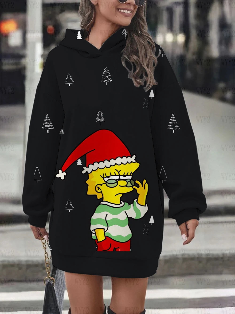 Graphic Print Sweatshirt Dress