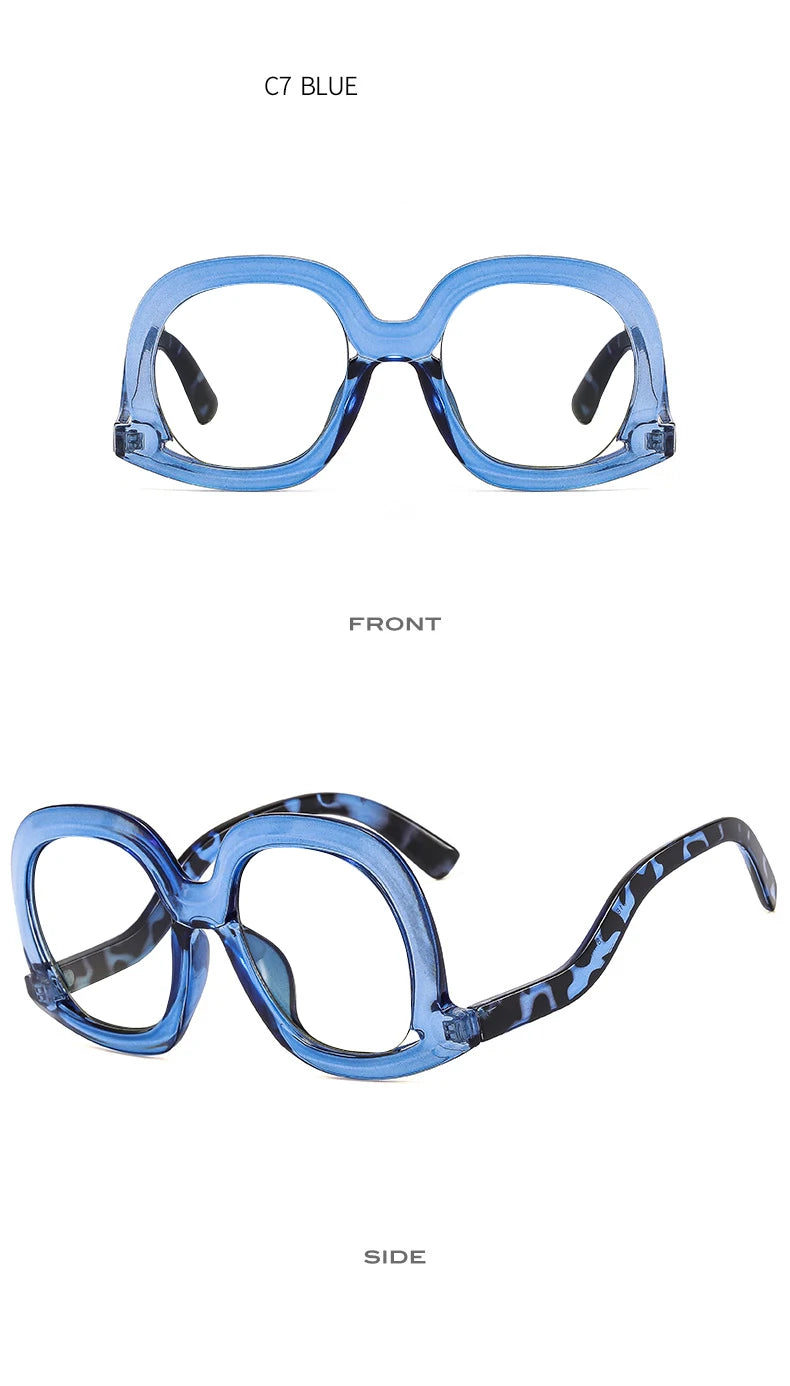 Oversized Colorful Blue Light Reading Glasses for Women