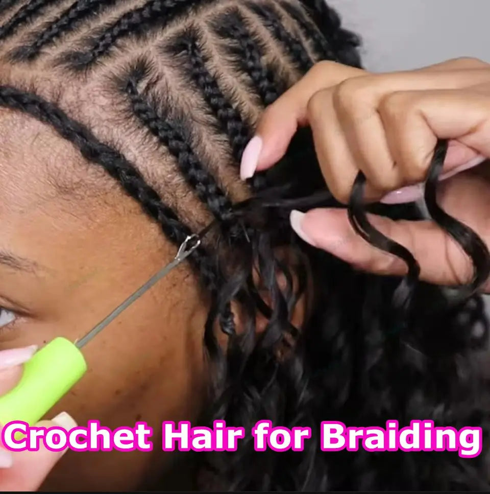 Pre Separated Deep Curly Crochet Hair Extensions For Women