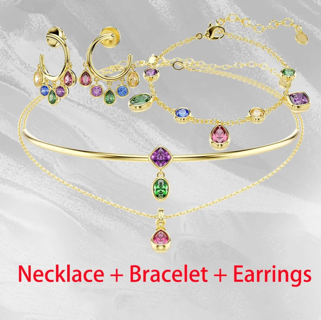 Dazzling Zircon Crystal Statement Necklace for Women