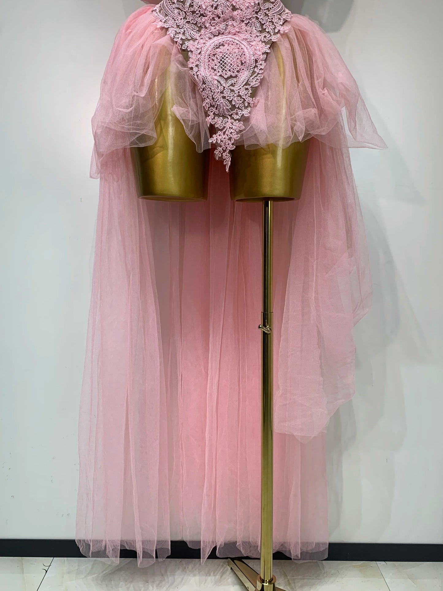 2025 New Arrived Sexy Cute Mesh Tops Skirt 2 PCS Set Women Celebrate Party Birthday Nightclub Performance Stage Show Outfit