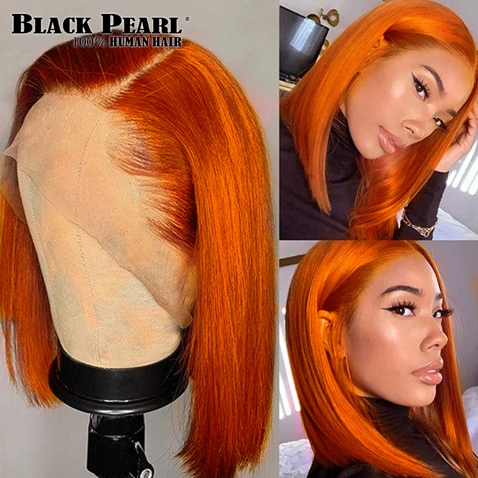 Glueless Brazilian Human Hair Transparent Lace Bob Wig For Women