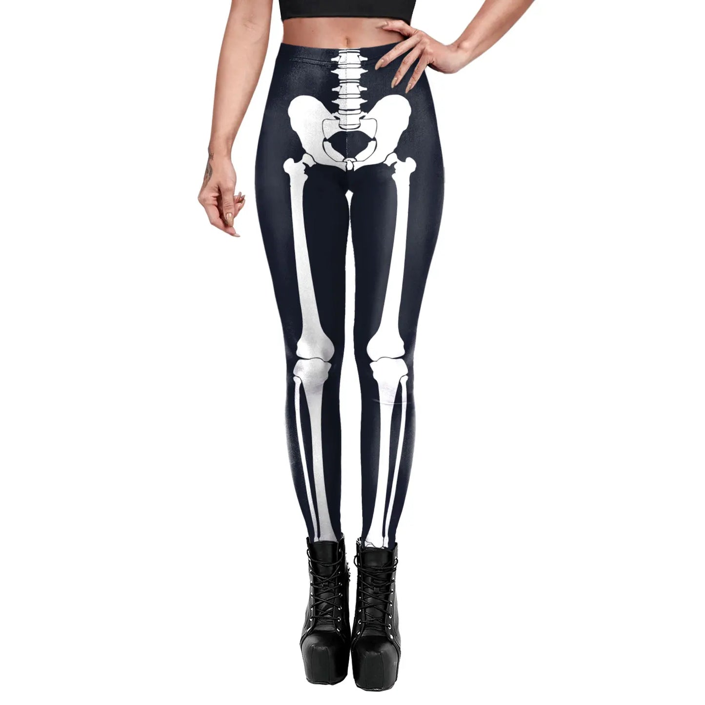 Three Dimensional Skeleton Cosplay Leggings for Women