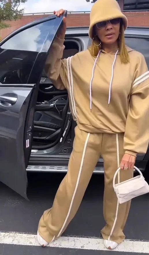 Winter Autumn Sporty Pants Outfit Sexy Women Two  Pieces Club Matching Set Streetwear Casual Tracksuit Set