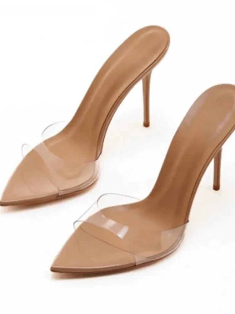 Pointed Toe Slim High Heel Wedding Sandals for Women