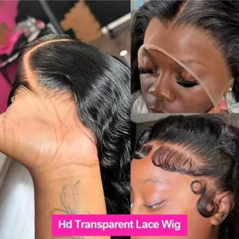 Long Deep Wave Glueless Lace Front Human Hair Wig for Women