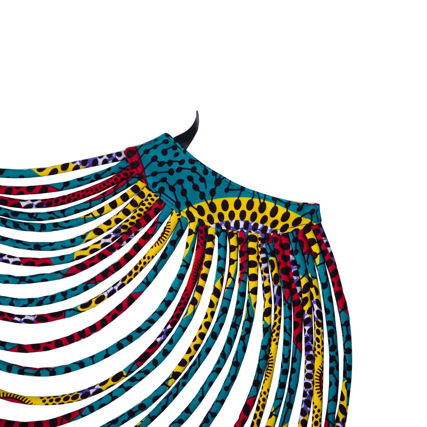 African Multi-Strand Statement Choker Necklace for Women