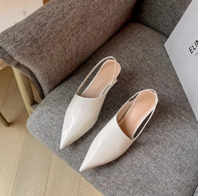 European Genuine Leather High Heel Sandals for Women