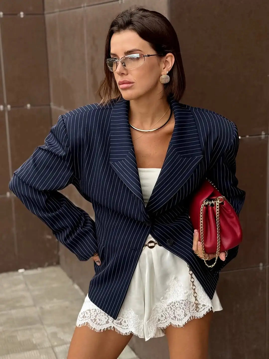 Women Lace Patchwork Satin Shorts Chic Loose Soild Wide Legs Elastic Short 2025 New Y2k Lady All Much Casual Street Outfits