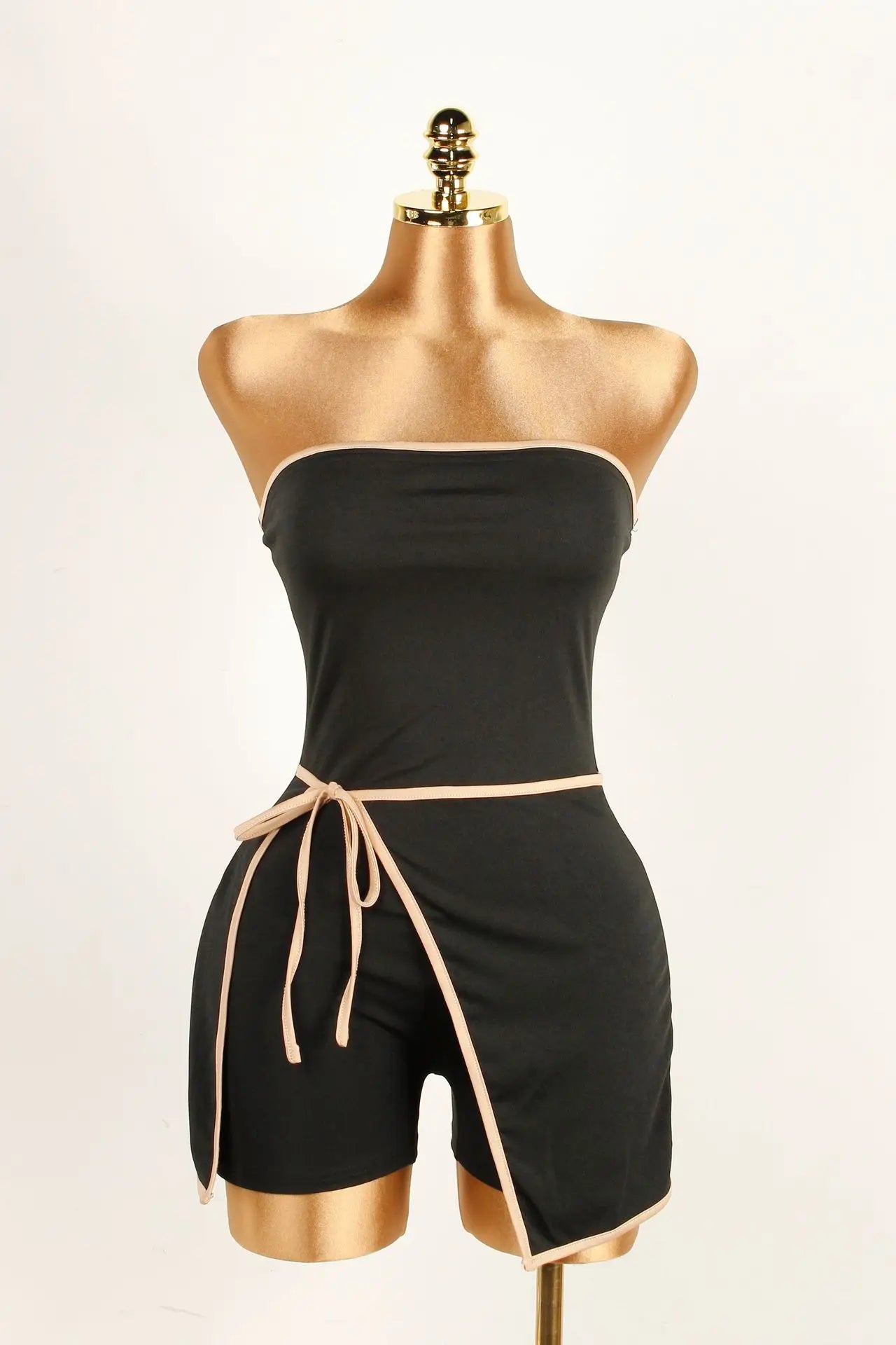 FAGADOER Sexy Striped Patchwork Bodycon Jumpsuits Women Solid Sleeveless Backless One Piece Rompers Female Streetwear Overalls