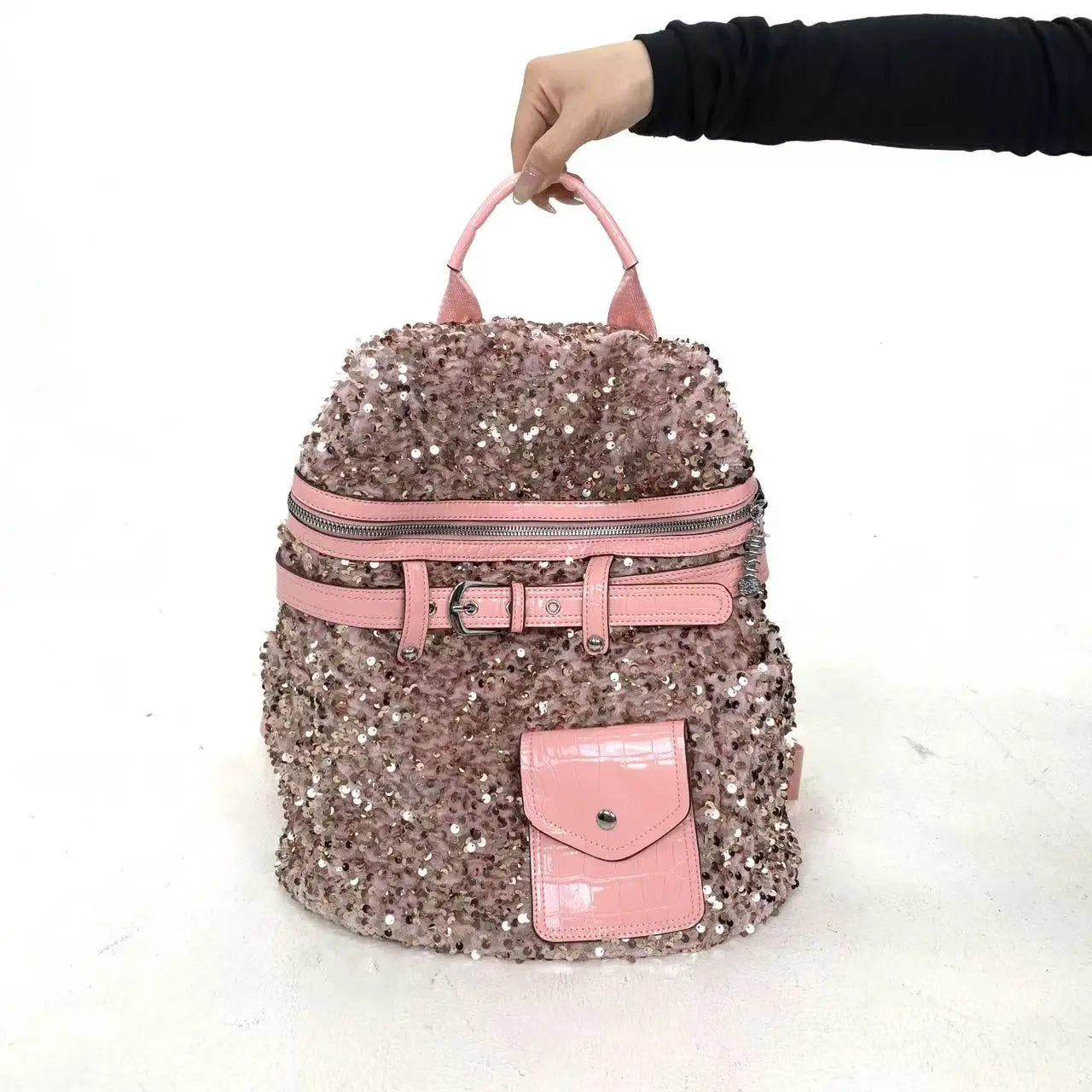 Women's Sequin Backpack Luxury Brand Shiny Sequin Women's Backpack Large Capacity Fashion Casual Travel Backpack High Quality