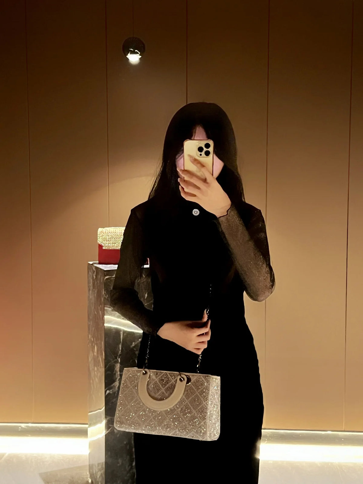Rhinestone Party Handbag With Messenger Strap for Women