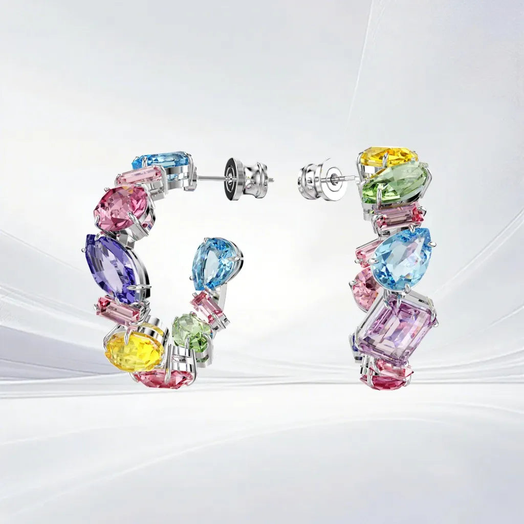 Gold Plated Mixed Cut Crystal Jewelry Set for Women