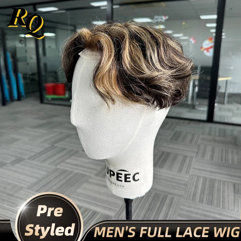 Pre Styled Wavy Full Lace Human Hair Topper For Women