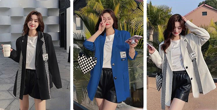 Jacket For Women Casual Long Trend Blazers Luxury Women's Clothing High Quality Clearance Korean 2025 Coat Fall Outfits Blazer