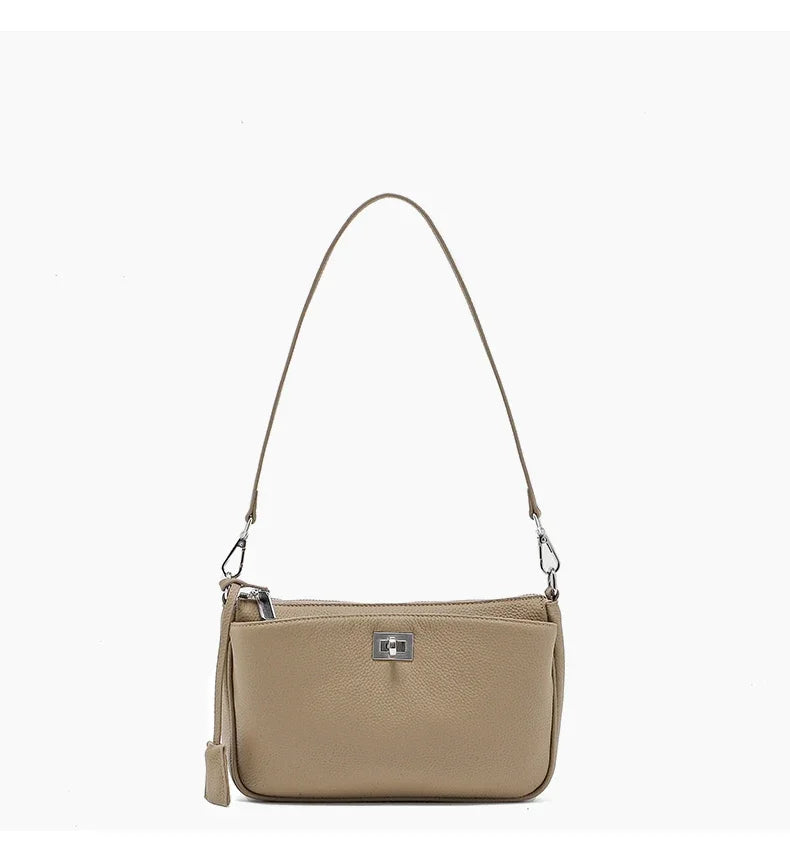 Women Cow Real Leather Shoulder Bags Ladies Natural Cowhide Fashion Retro Handbags Female Designer Luxury Crossbody Bag for Lady