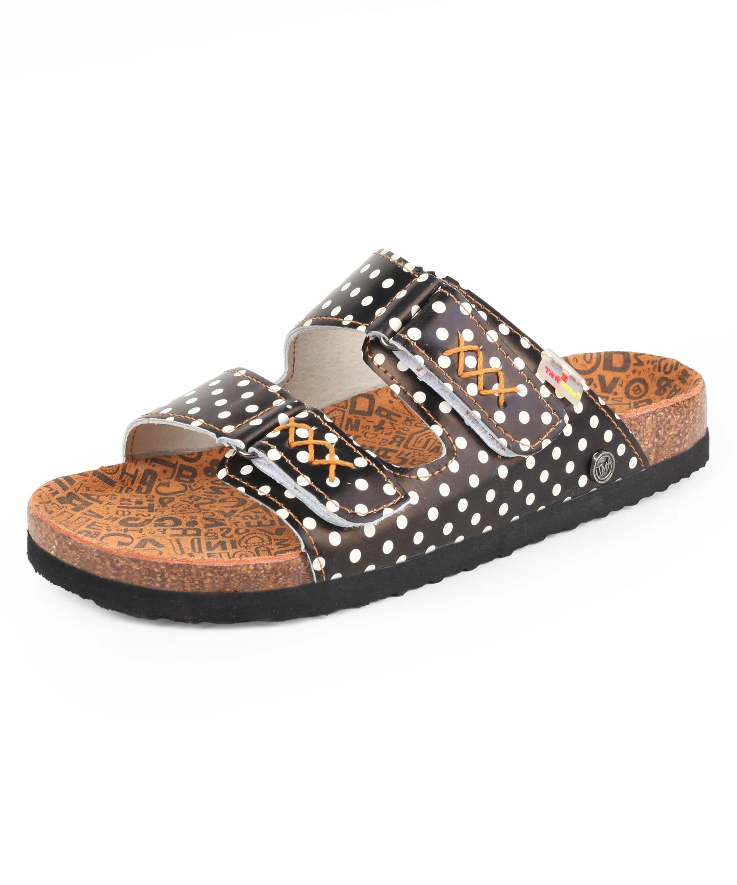 Casual Wave Point Leather Sandals