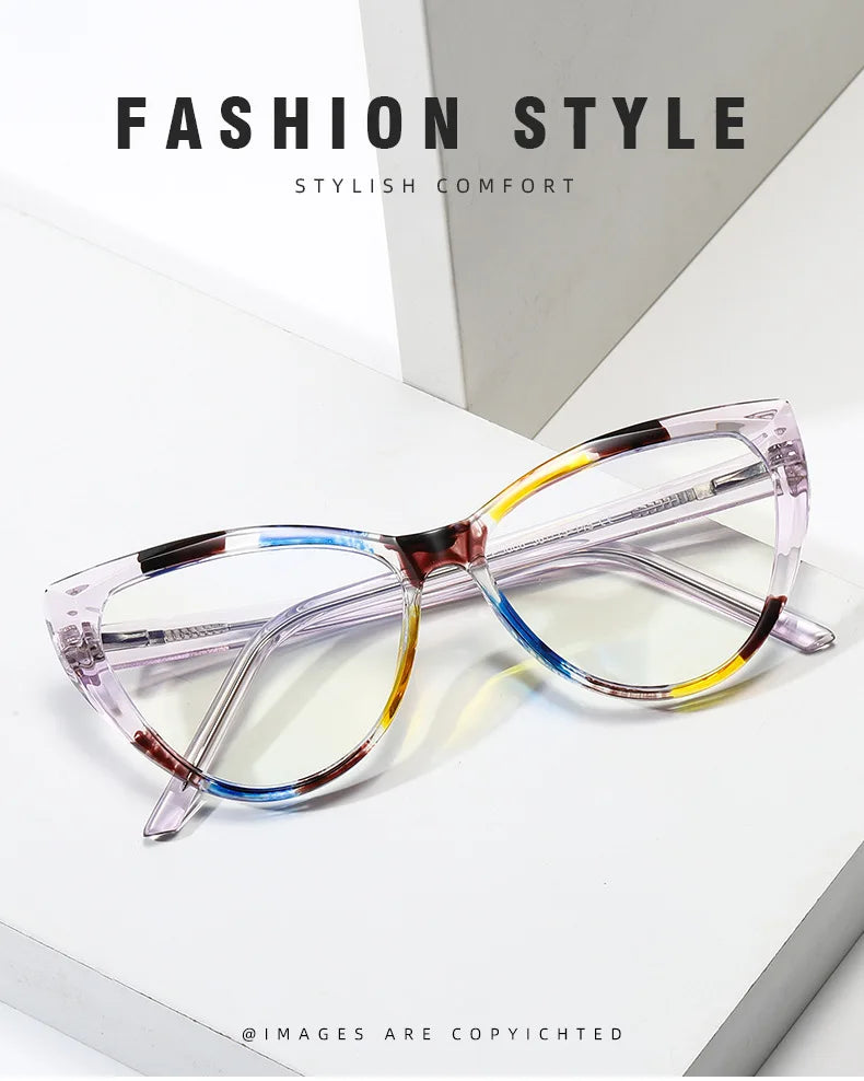 Stylish Transparent Cat Eye Reading Glasses for Women