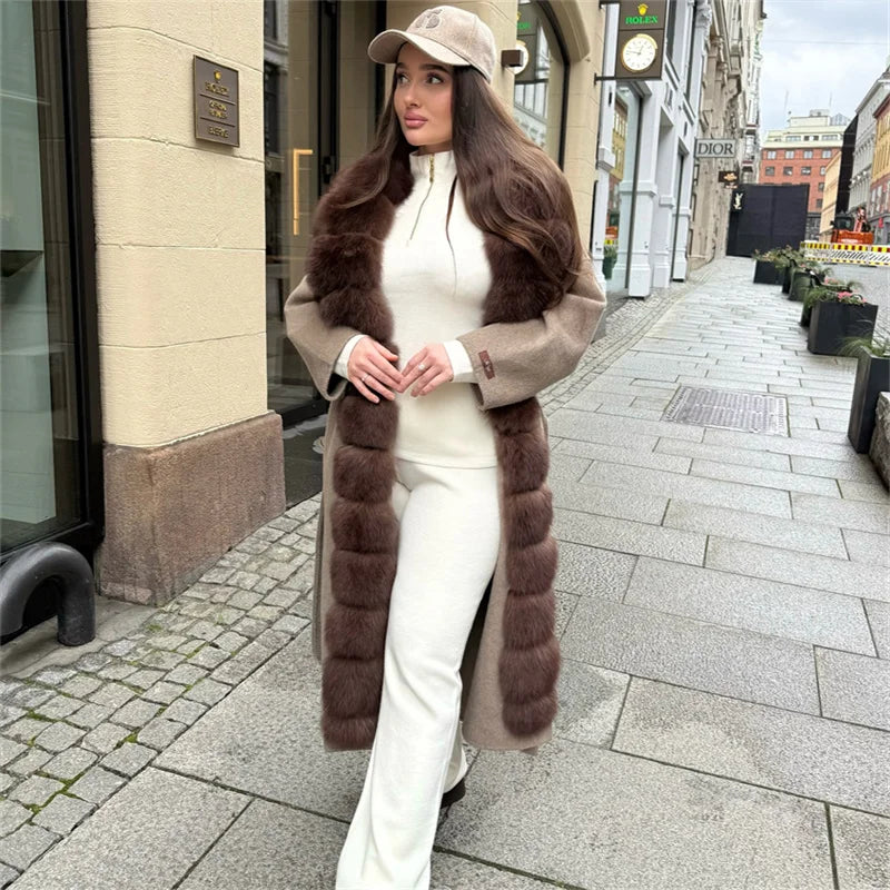 Vintage Women's Fur Coat Elegant Open Collar Thicken Full Sleeve Jacket With Furs Female 2025 New Autumn Winter Woman Clothes