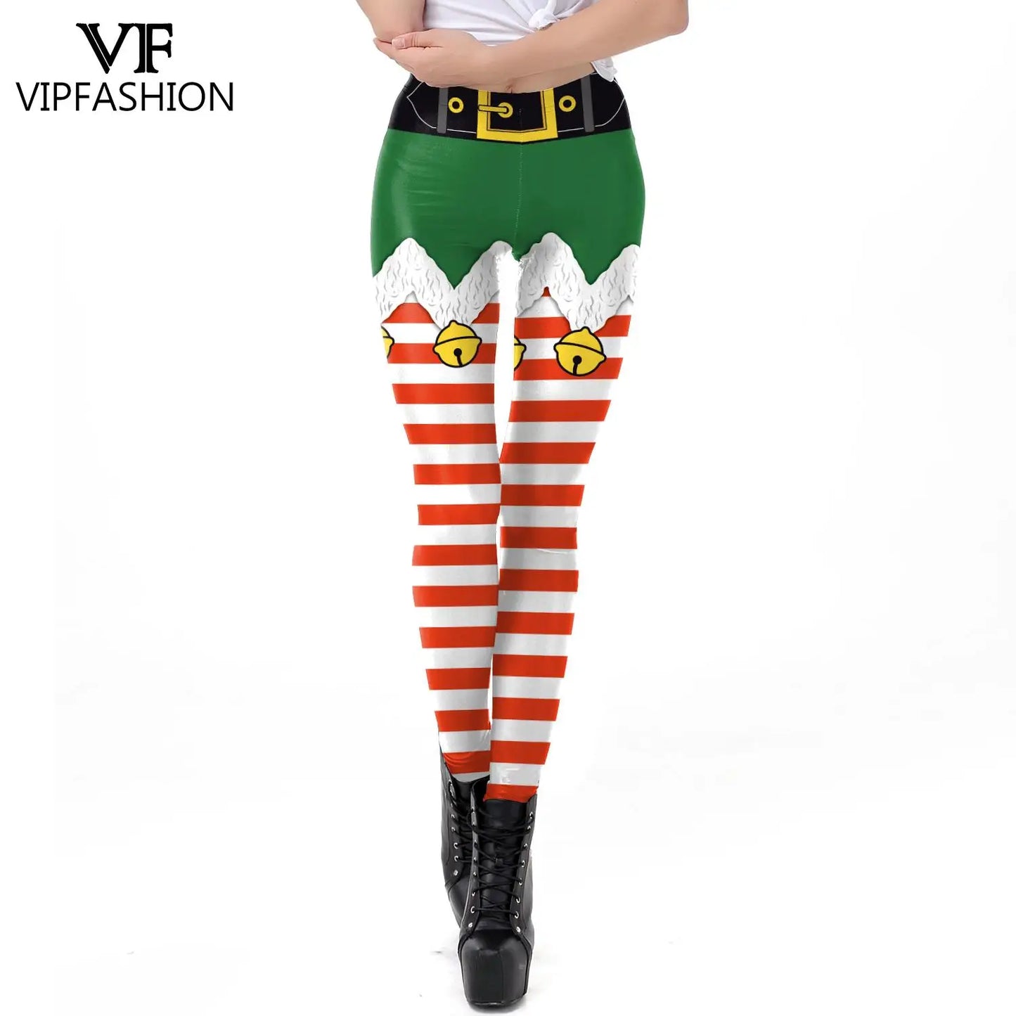 Warm Cozy Festive Christmas Knit Leggings for Women