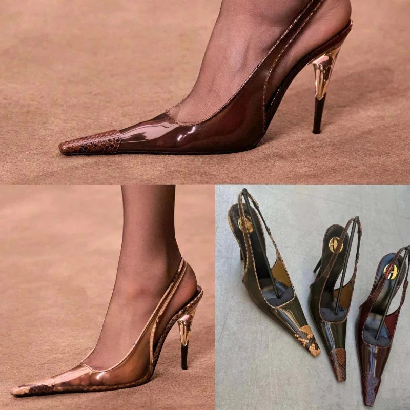 Diamond Strap Stiletto High Heel Sandals for Women