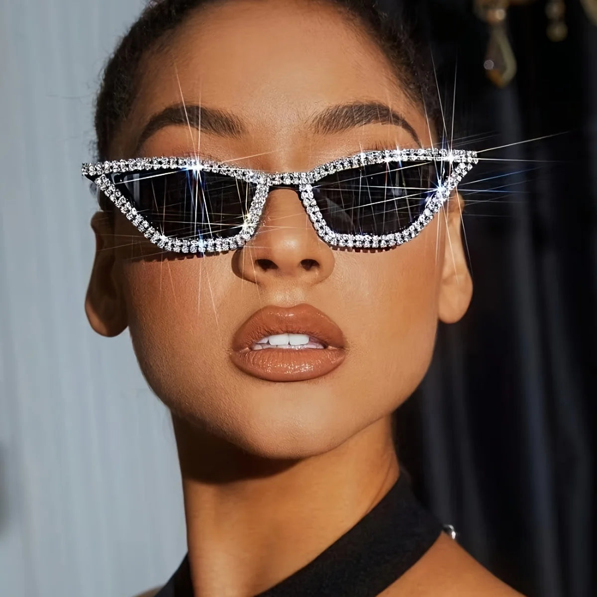 Rhinestone Cat Eye Sunglasses