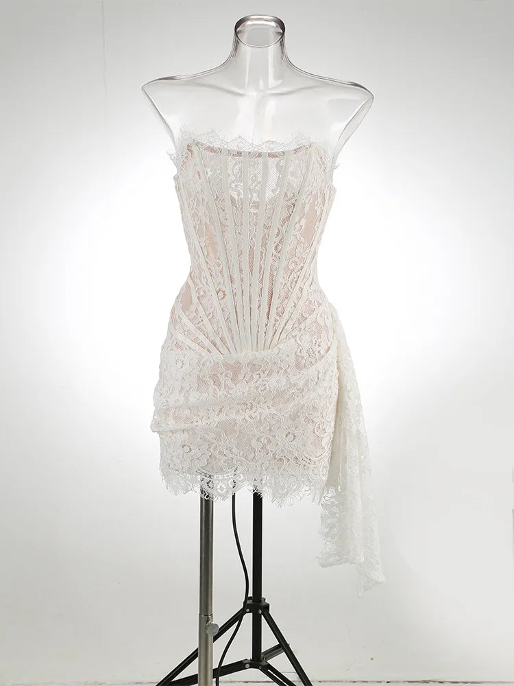 Lace Patchwork Corset Dress