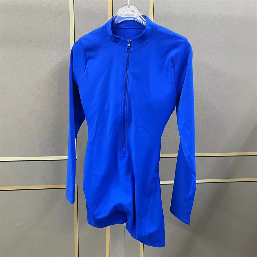 Moisture-Wicking Front Zip Jumpsuit