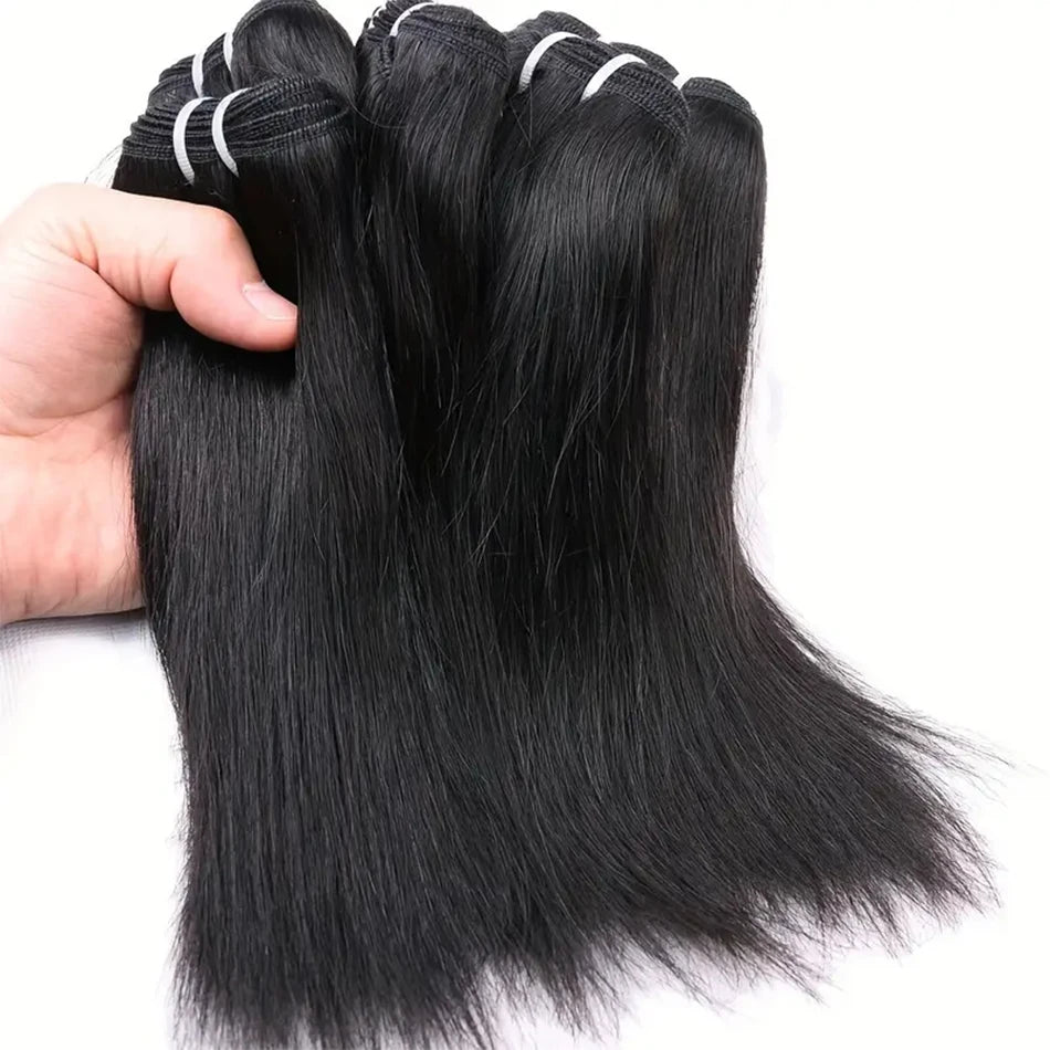 Bone Straight Brazilian Virgin Human Hair Bundles for Women