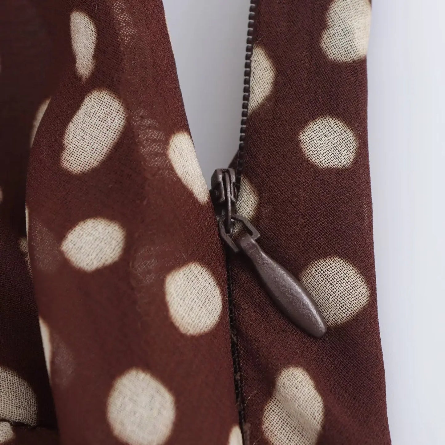 Simple Retro Polka Dot Sleeveless Chiffon Dress for Women