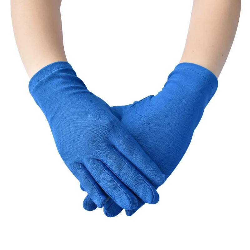Wrist Length Fingerless Polyester Gloves