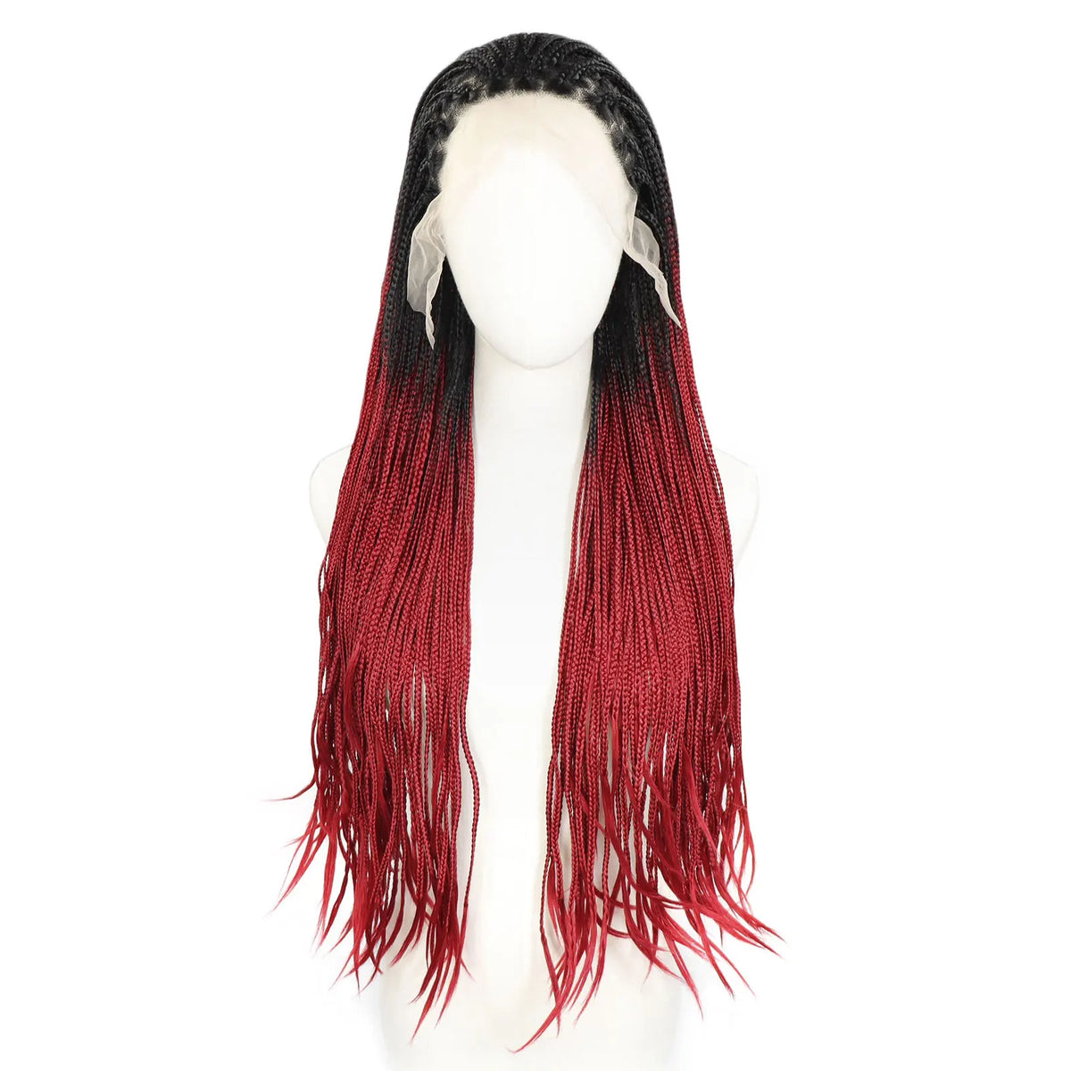 613 Blonde Box Braided Wigs Braids For Black Women 26Inch Long African Cornrow Crochet Braids Synthetic Hair 13x3 Lace Front Wig