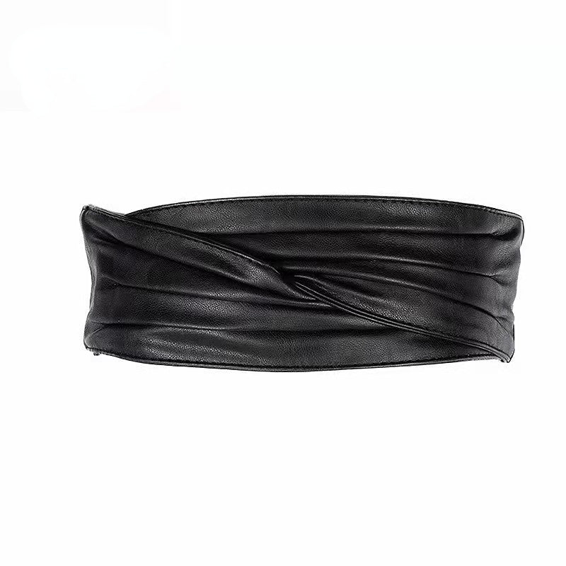 Decorative Wide Leather Waist Cinch Belt for Women