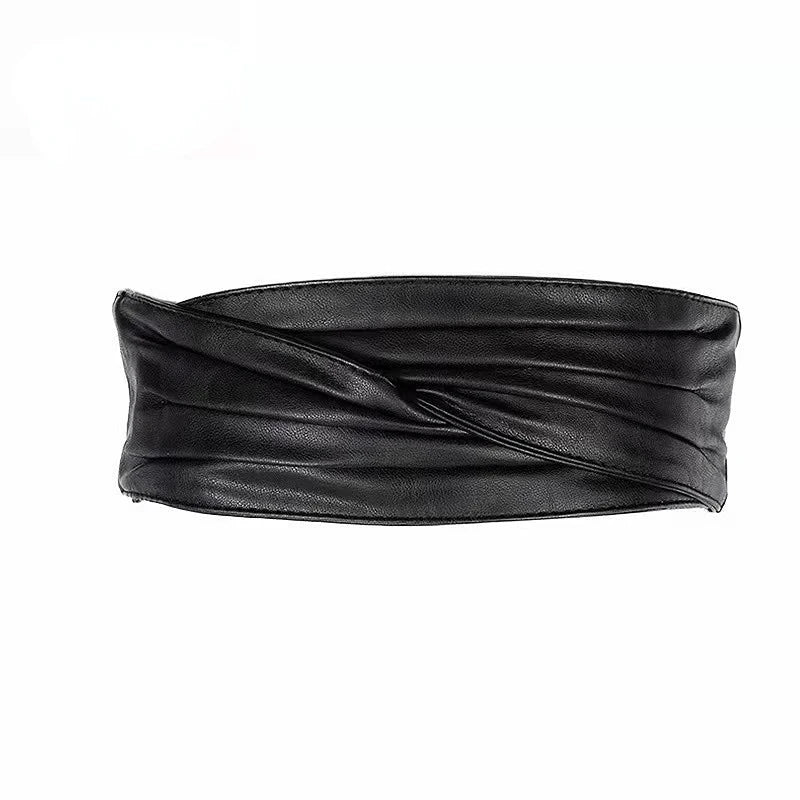 Decorative Wide Leather Waist Cinch Belt for Women