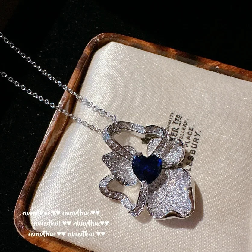 925 Silver Carved Flower Cubic Zirconia Jewelry Set for Women