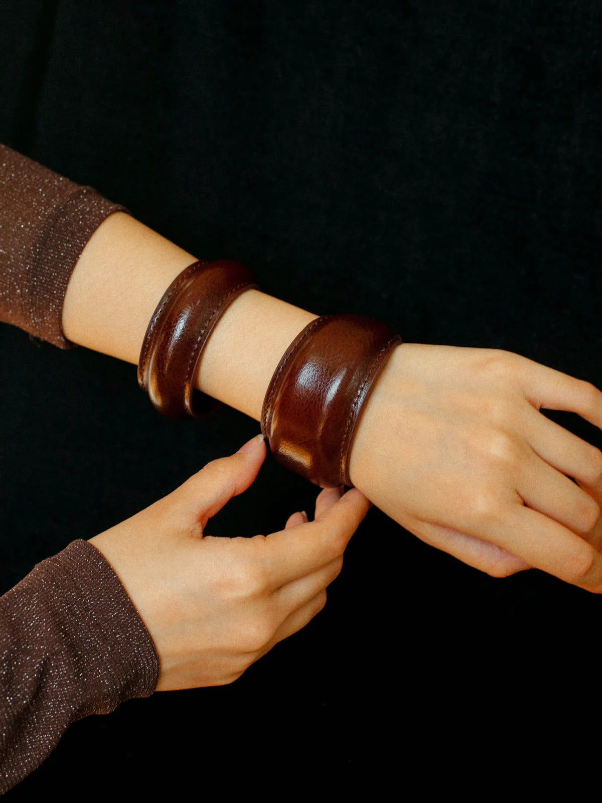 Elegant Minimalist Leather Wide Cuff Bracelet for Women