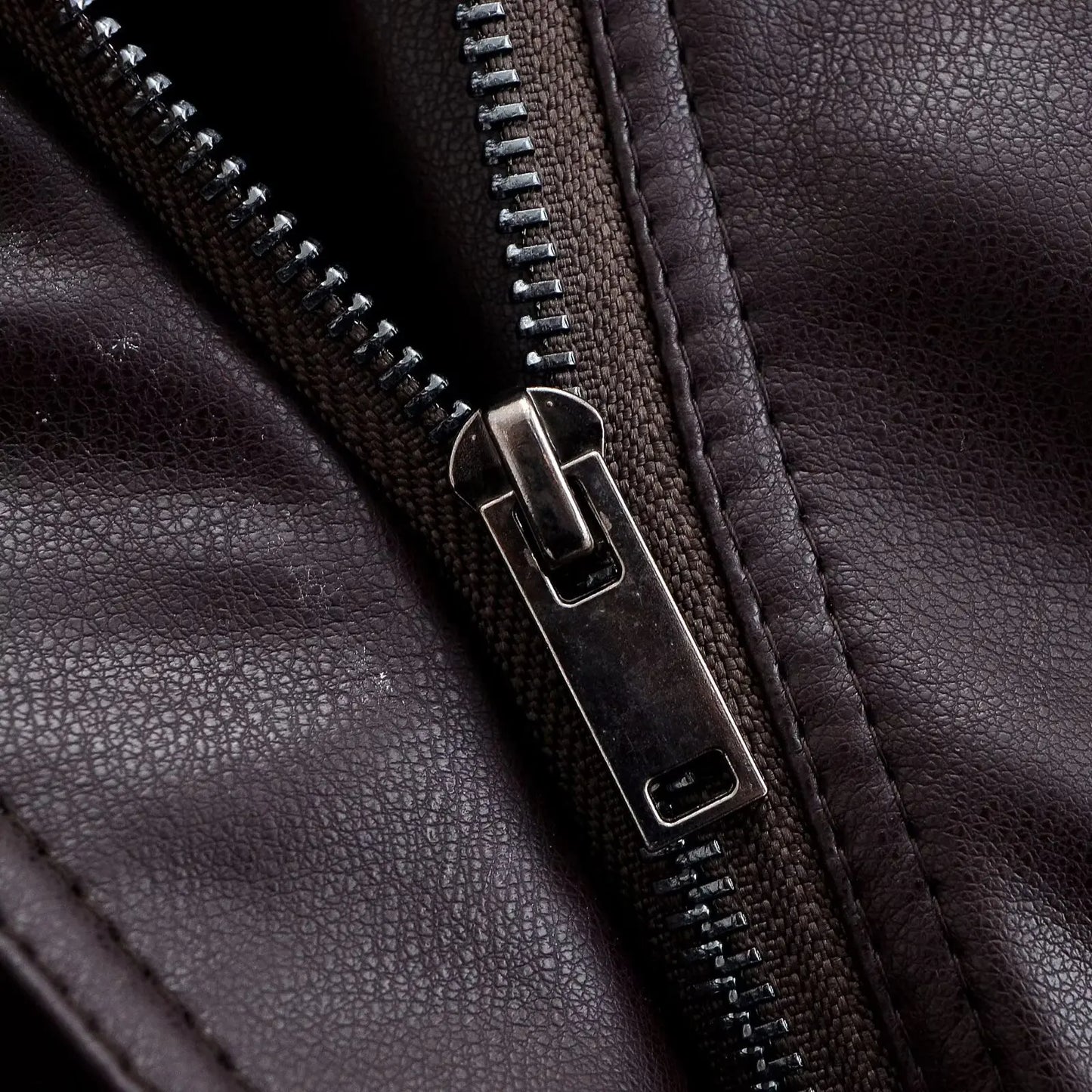 Vintage Black Belted Faux Leather Jacket for Women
