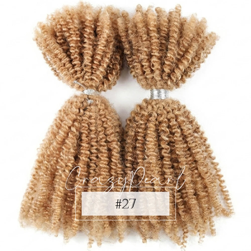 Natural Afro Kinky Curly Human Hair Extensions for Women