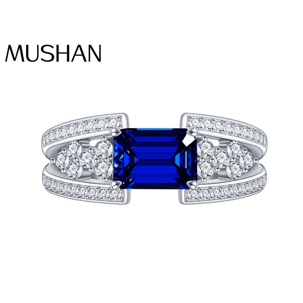 Sapphire Sterling Silver Band Ring