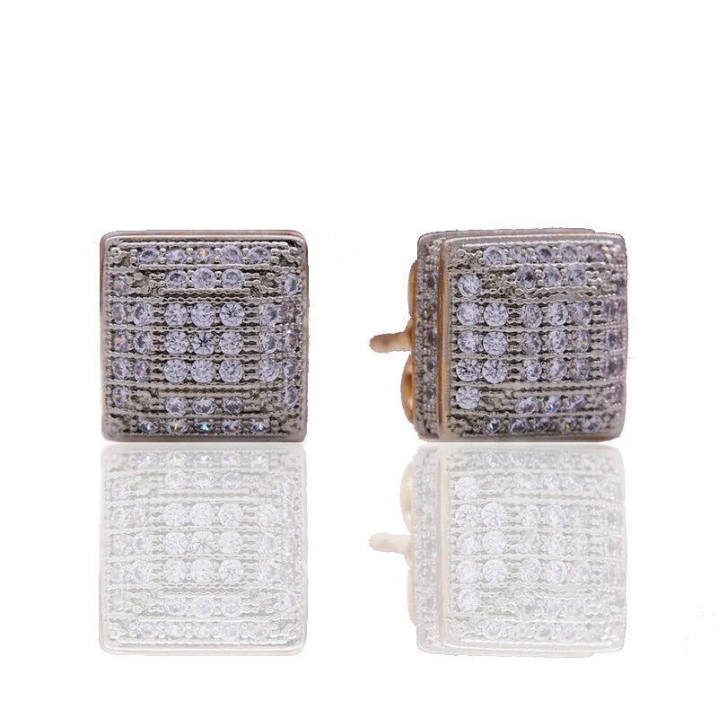Rose Gold Zircon Drop Earrings