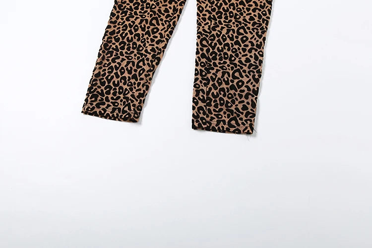 Leopard Print Backless Sleeveless Halter Romper for Women