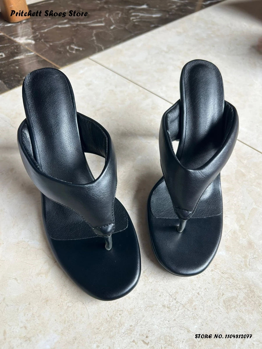 Premium Chic Thin Heel Open Toe Casual Flats For Women