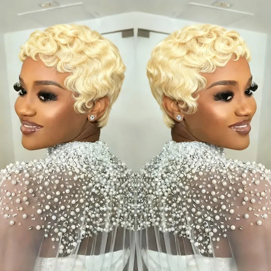Natural Blonde Pixie Cut Wig