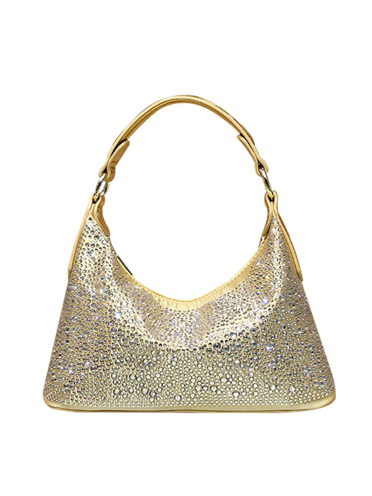 Large Capacity Rhinestone Evening Handbag for Women