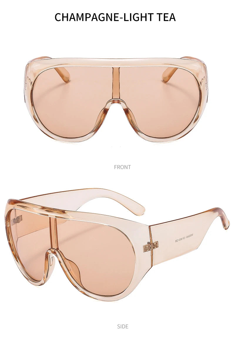Oversized Futuristic Visor Shield Sunglasses for Women