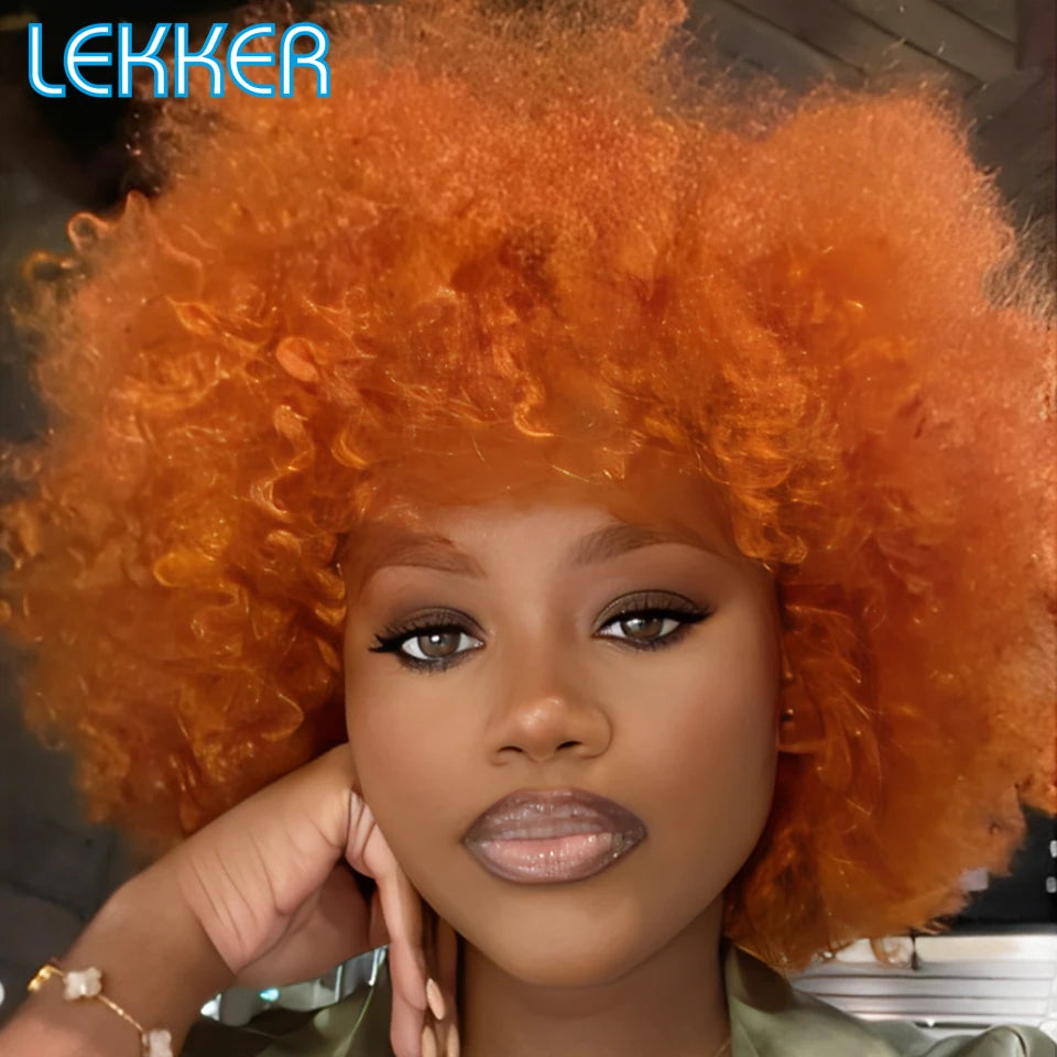 Natural Short Curly Remy Human Hair Bob Wig for Women