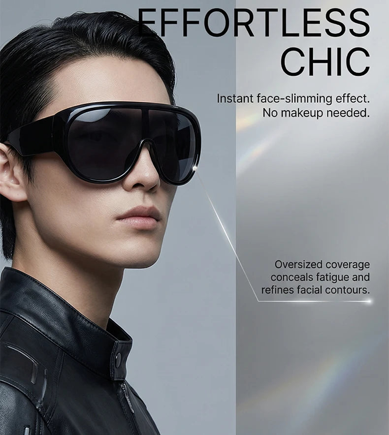 Oversized Futuristic Visor Shield Sunglasses for Women